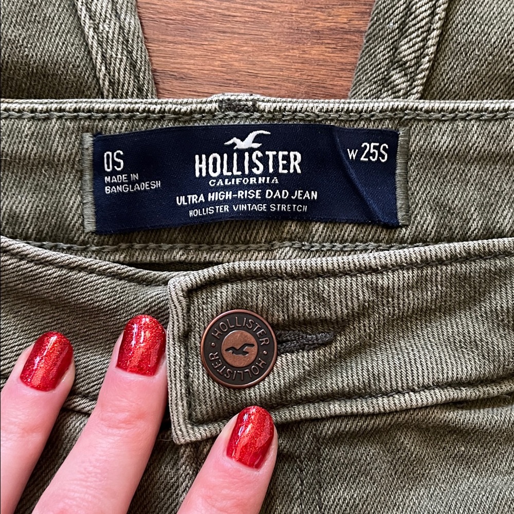 Hollister Olive Green Ultra High Rise Dad Jeans - Picture 4 of 4